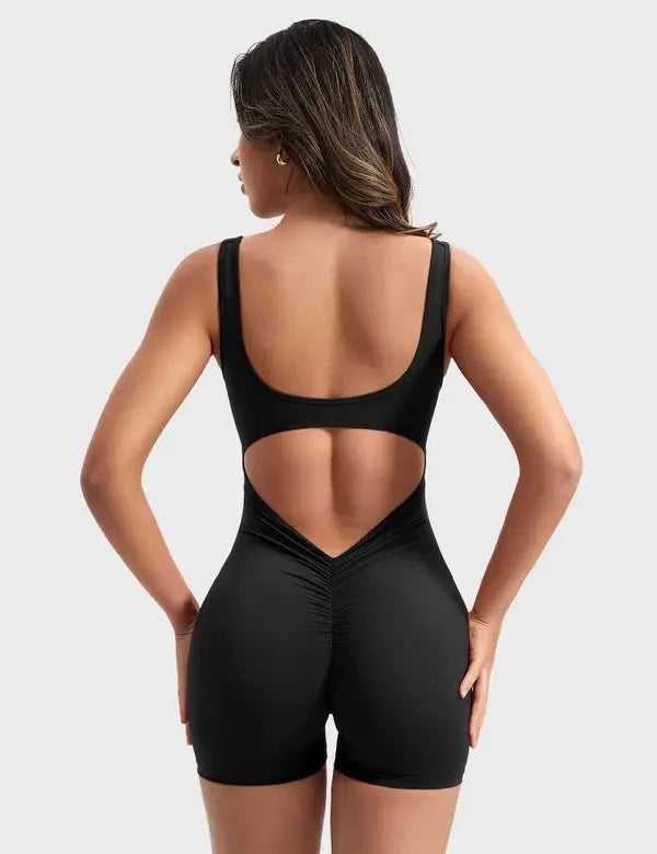 Backless Workout Jumpsuit